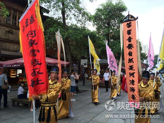 6月10日，西安鼓乐在福州市非物质文化遗产博览苑演出