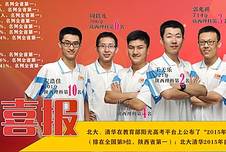陕西各大名校高考喜报PK 红个艳艳羡煞股民