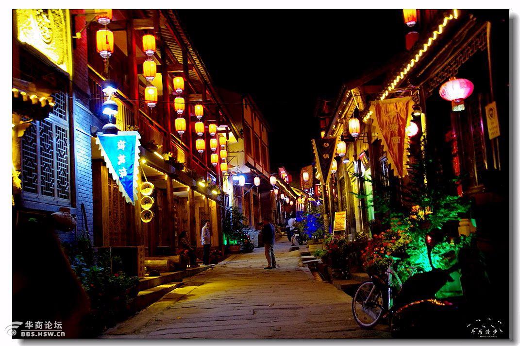 留坝老街夜景