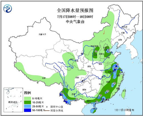 未来三天华南江南等地有大暴雨新疆大部持续高温