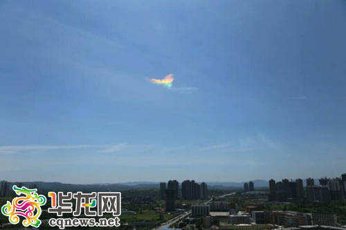 重庆天空惊现七彩祥云 形似浴火重生的七彩凤凰【组图】【9】