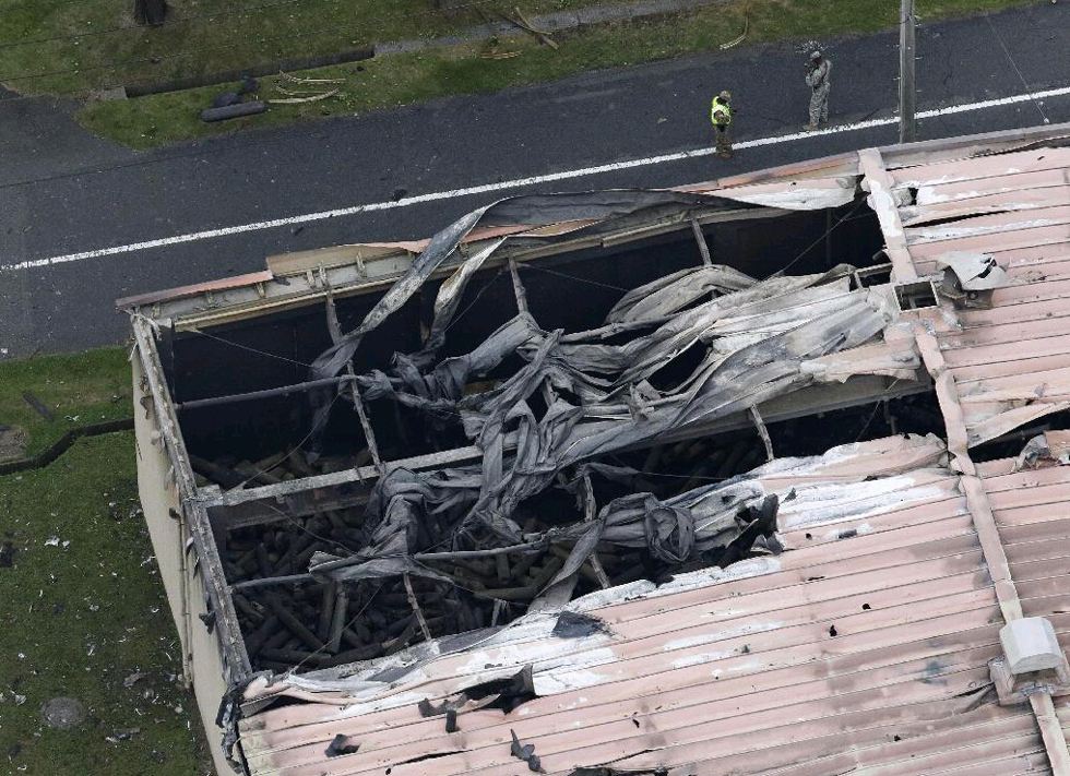 驻日美军基地爆炸无人伤亡 现场惨烈画面被曝光
