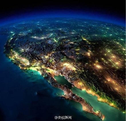 NASA航拍地球夜景 夜光璀璨美轮美奂