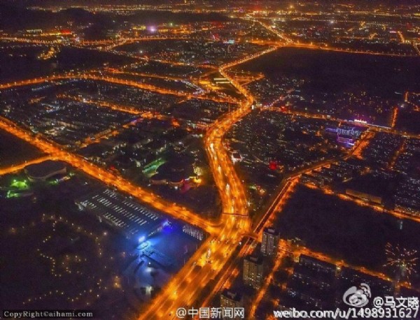 北京景观照明全开下的夜景 灯火通明璀璨夺目令人神往