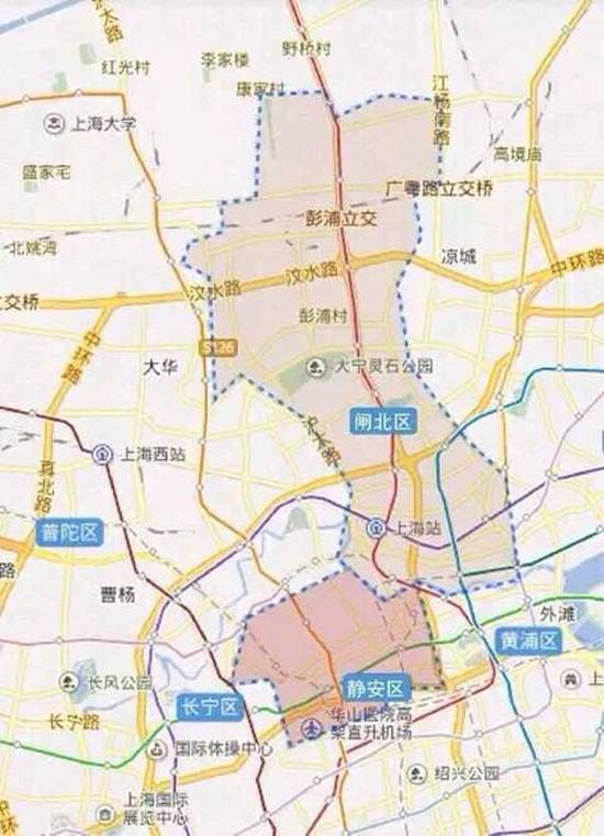 静安区闸北区合并