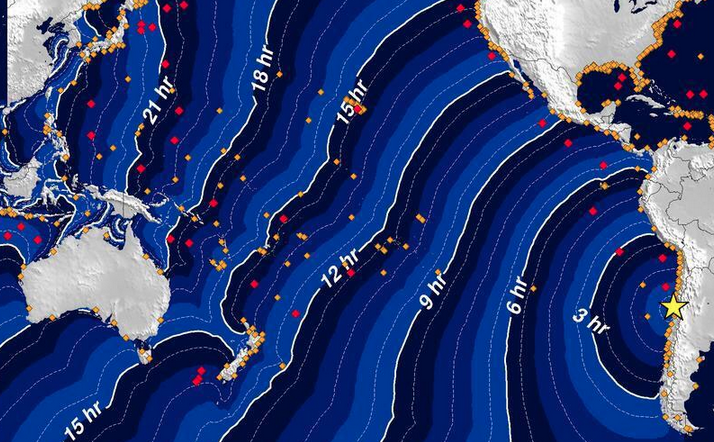 智利西部海域发生8.3级地震
