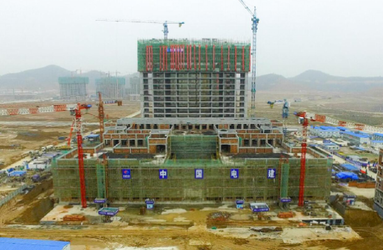 延安市中医医院迁址新建项目主体工程顺利封顶