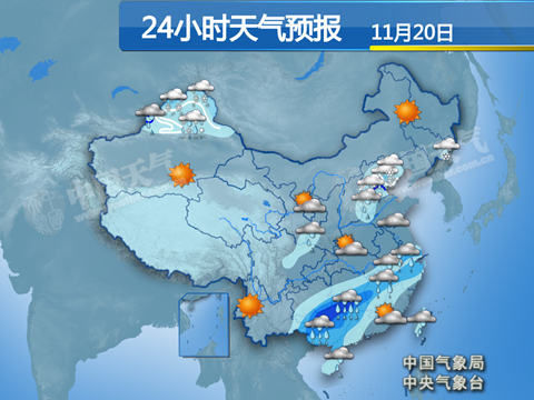 24小时全国降水预报图