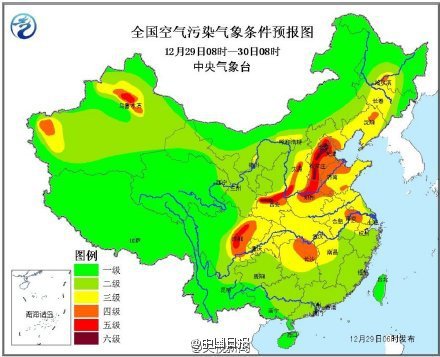 京津冀等地局地今晨重度霾 空气质量明显降低