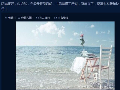 刘翔前妻葛天疑似回应：心坦然守得云开见月明
