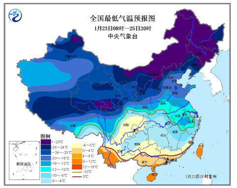 全国将度最冷周末 多地低温破极值