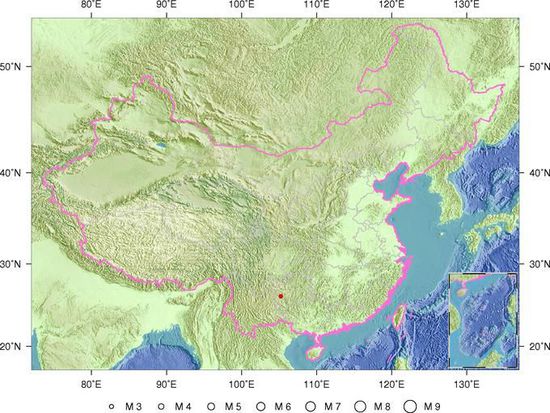 1月23日16时20分贵州六盘水六枝特区发生3.0级地震