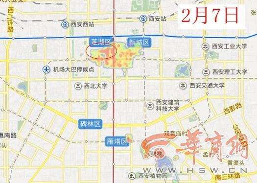 西安春节七天热力图 有个地方七天都非常拥挤