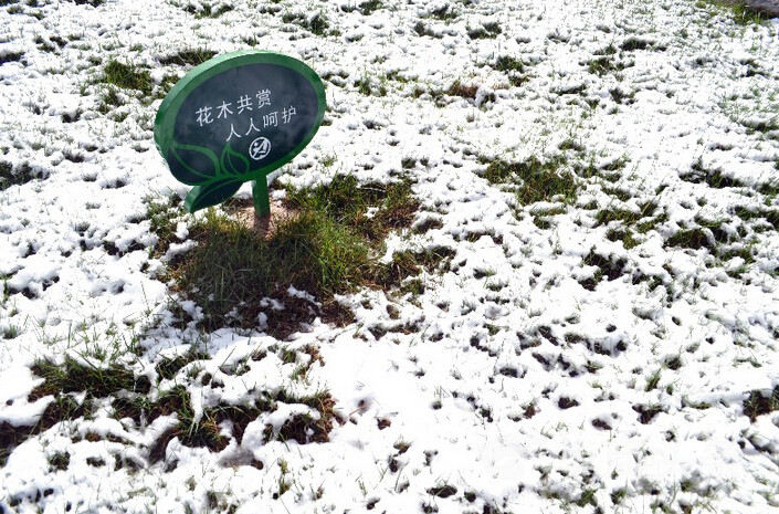 天呐!陕西多地五月飞雪 太白山上积雪4cm厚