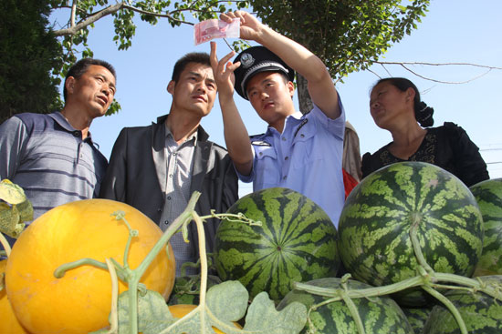 富平民警教瓜农识假币-陕西地方快讯