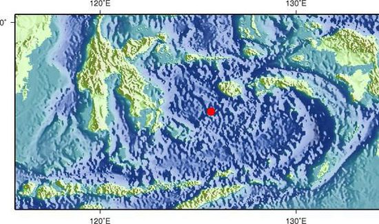 6月6日0时25分印尼班达海发生6.3级地震