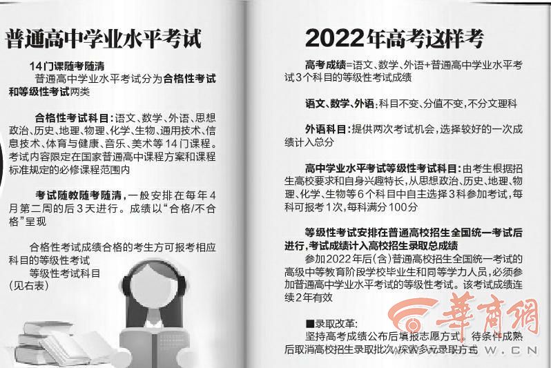 2022年起陕西高考3门必考+3门选考 不分文理科