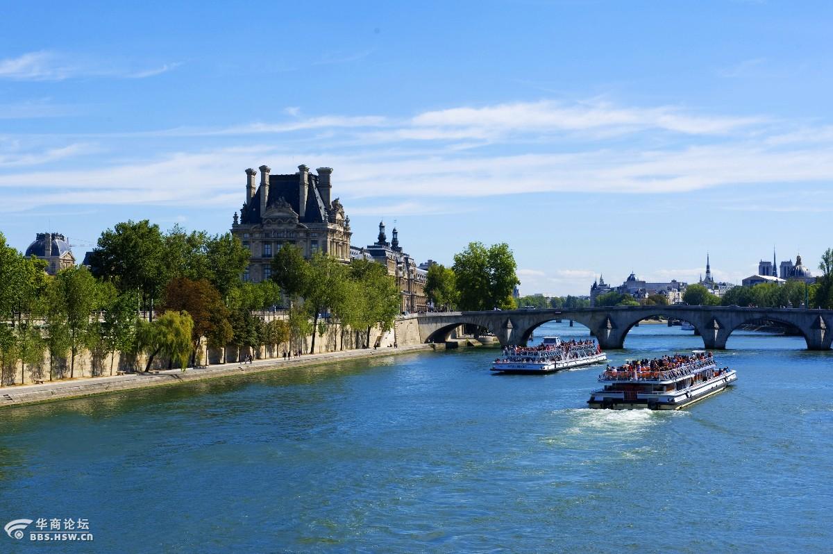 旅游巴黎--塞纳河两岸的美丽都市风光