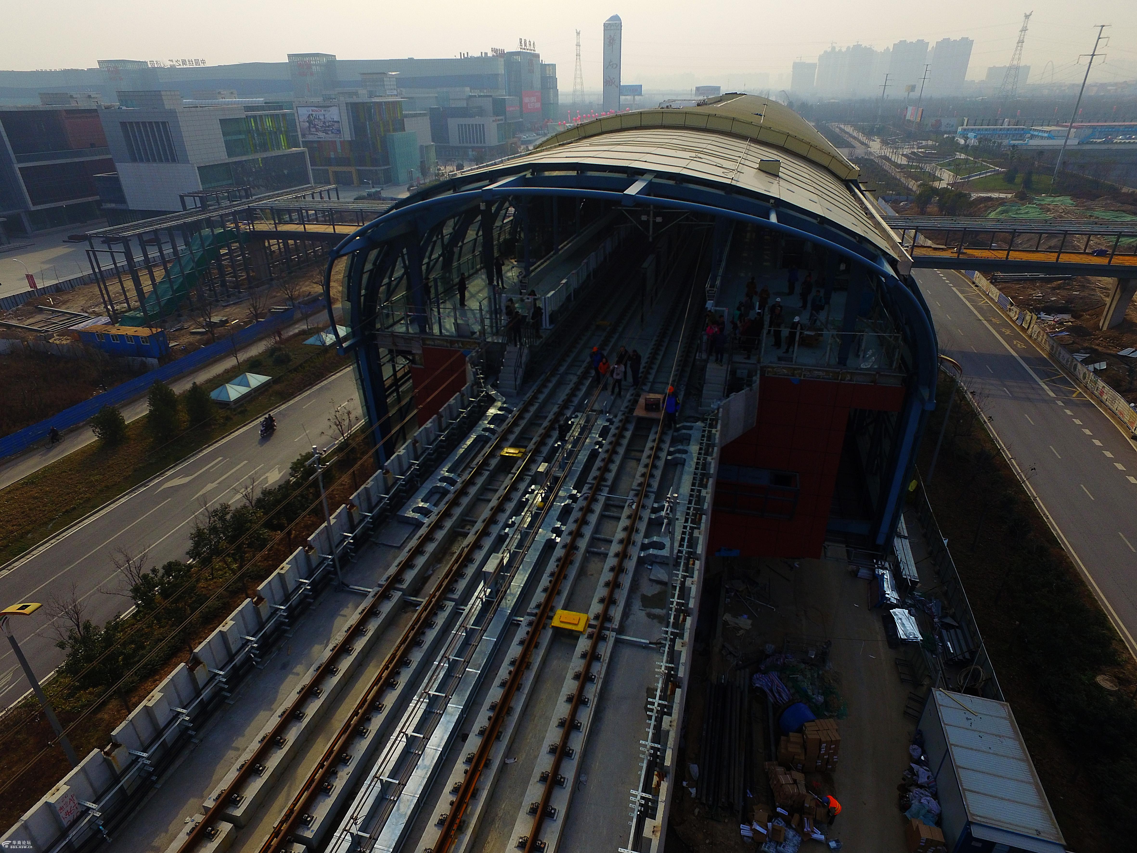 站在云端看看西安地铁3号线室外高架站像一艘船有木有