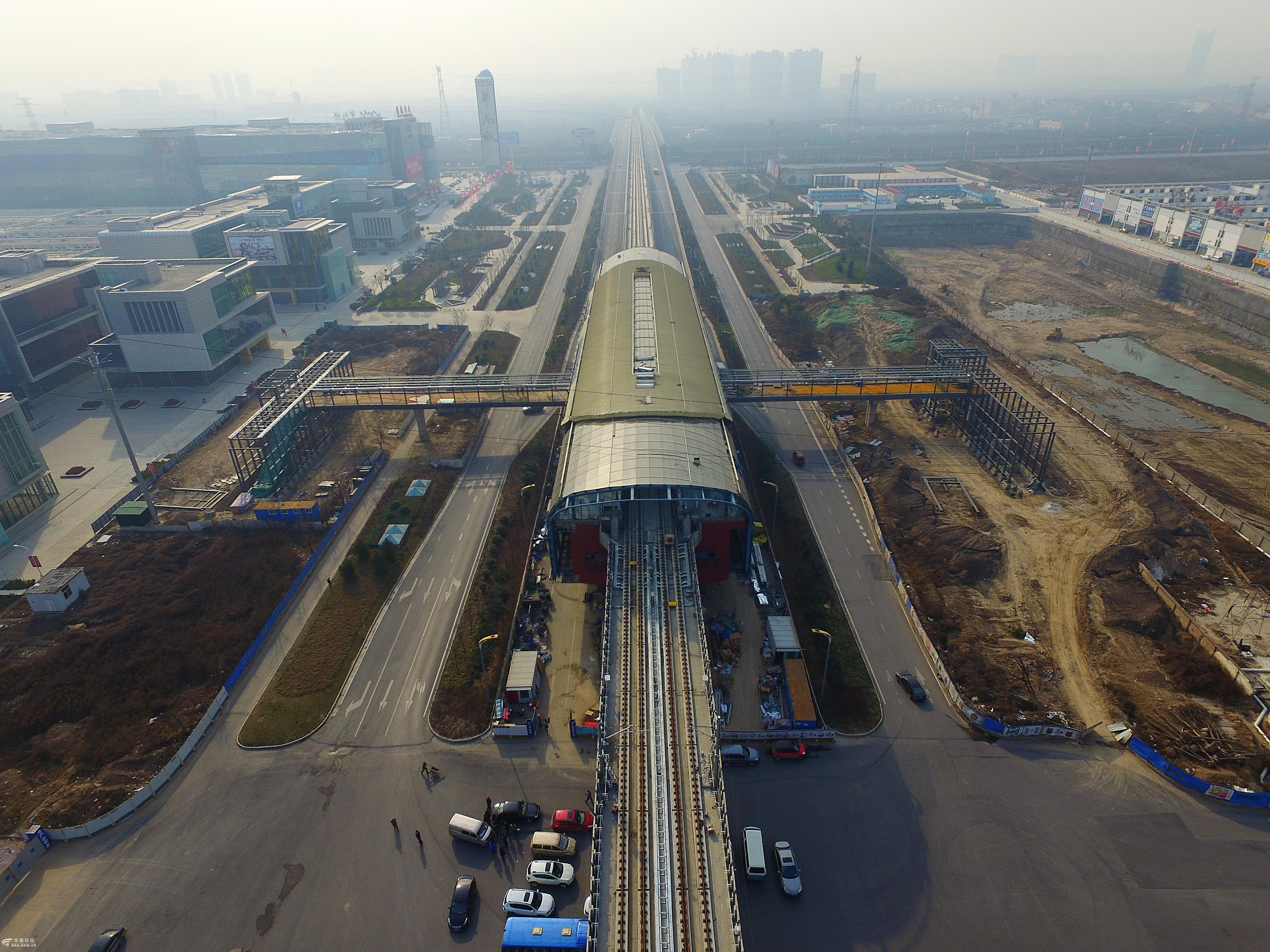 站在云端看看西安地铁3号线室外高架站像一艘船有木有