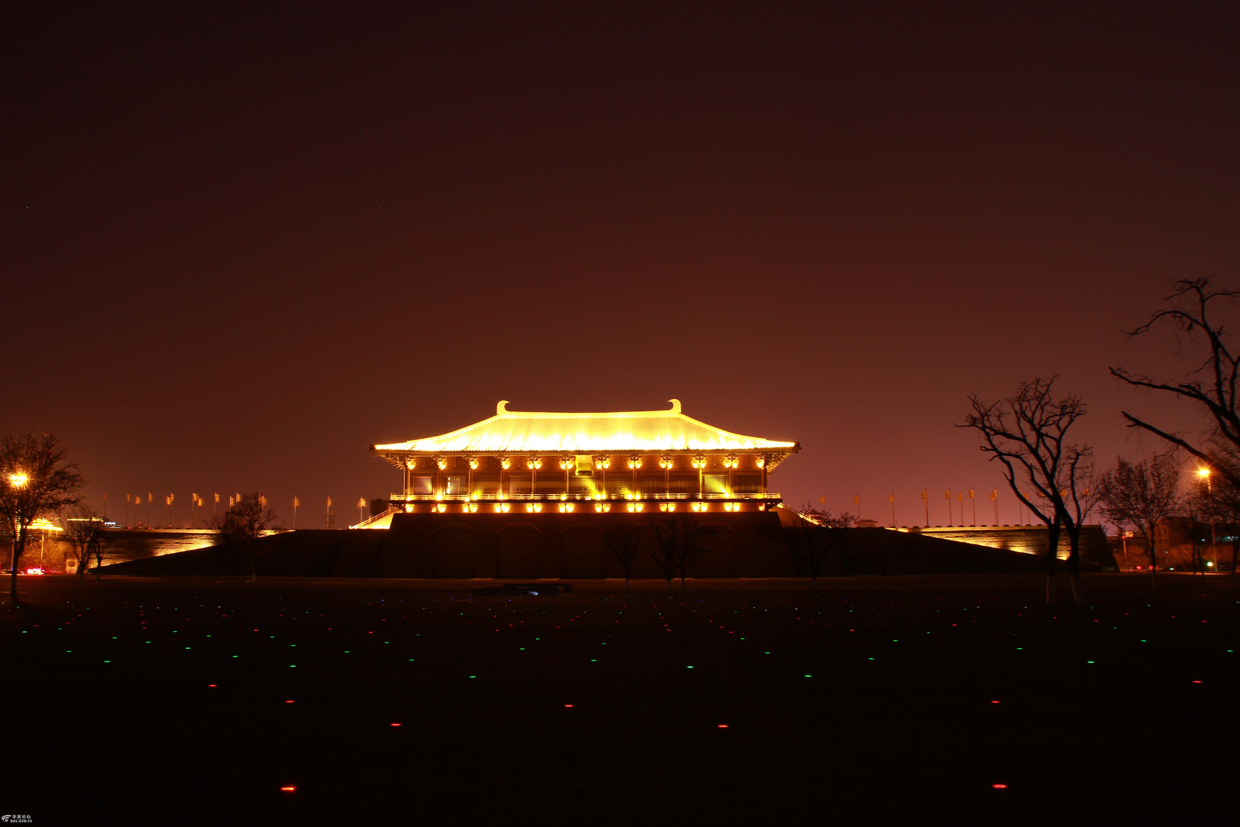 大明宫遗址公园之丹凤门夜景
