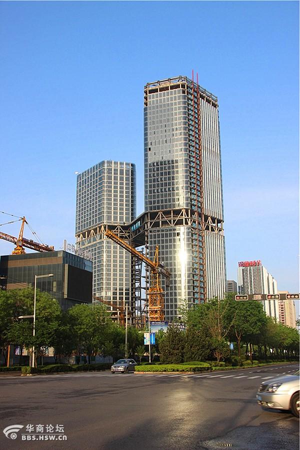 魅力高新晨拍西安高新区cbd三座摩天大厦客观视界