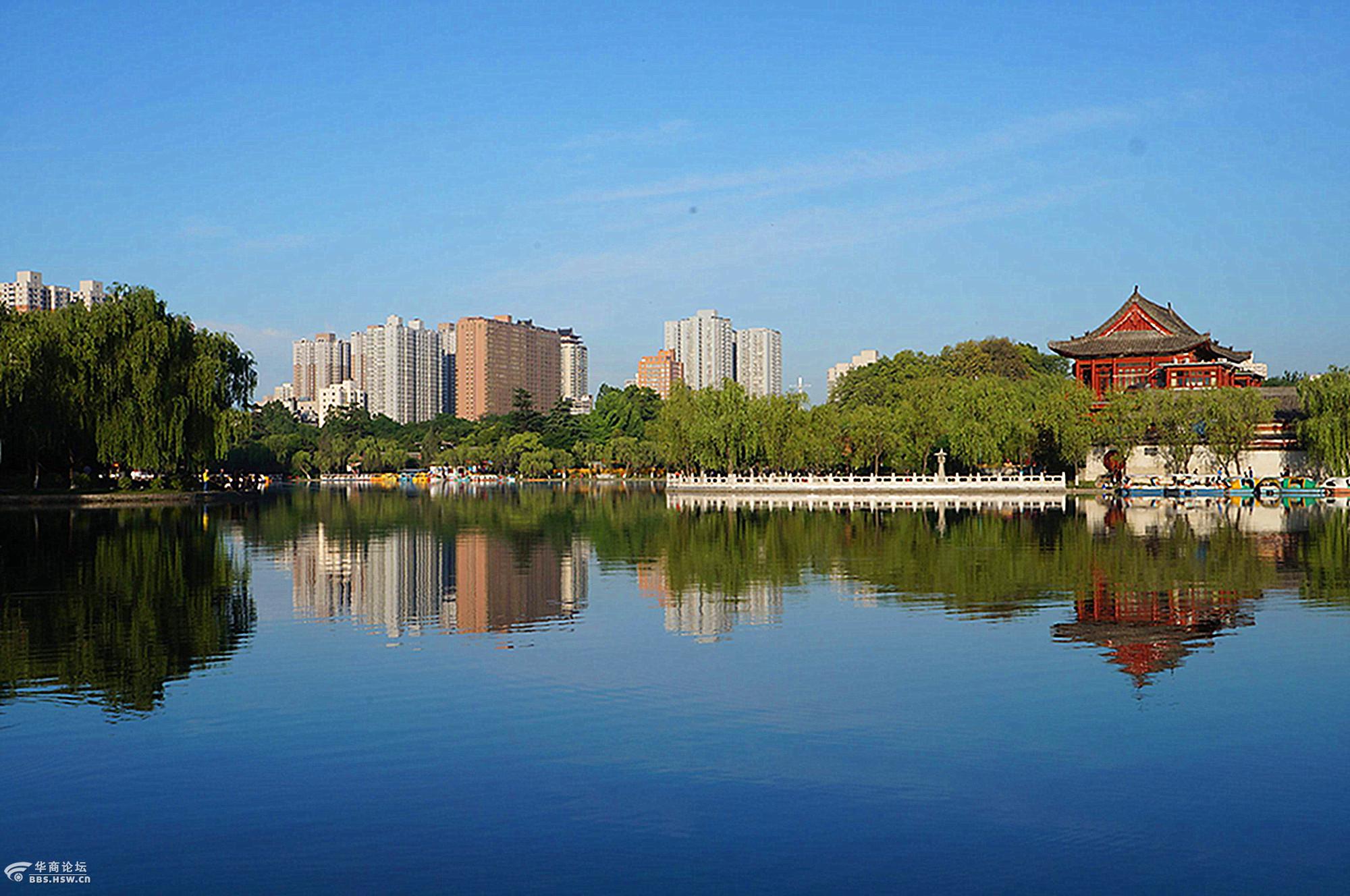 初夏清晨兴庆宫公园湖光倒影美景连连【客观视界】-西安论坛-华商论坛